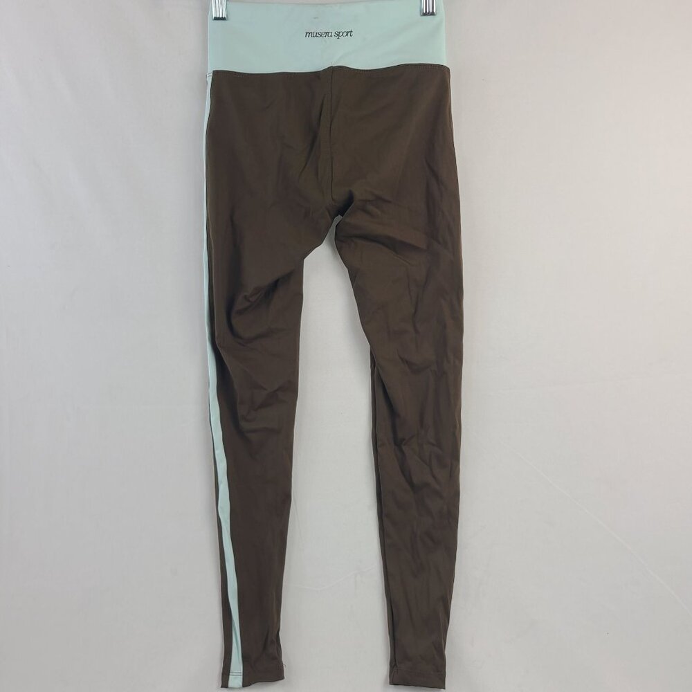 NWT Musera Womens Brown & Light Blue High-Waisted Leggings Sz S - Picture 6 of 7